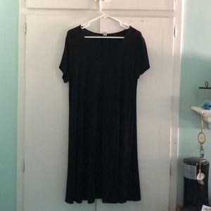 Black Jersey Swing Dress